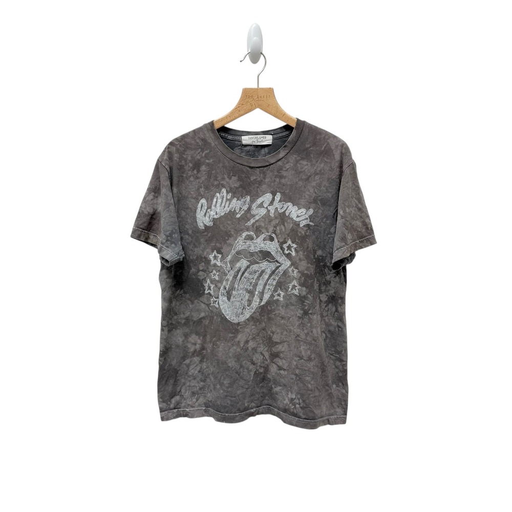 Daydreamer Rolling Stones Graphic T-Shirt Gray‎ Tye Dye Band Tee Top Size Small